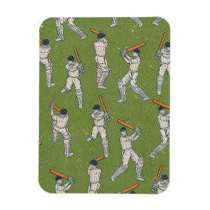 Imán patrón de cricket vintage