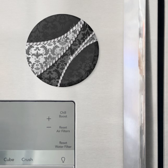 Imán Patrón de Damasco, Damasco gris, Damasco francés (In situ (nevera))