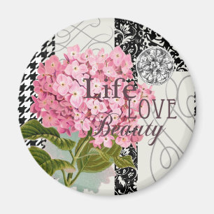Imán Patrón de Damasco Decoración Floral Amar la Vida