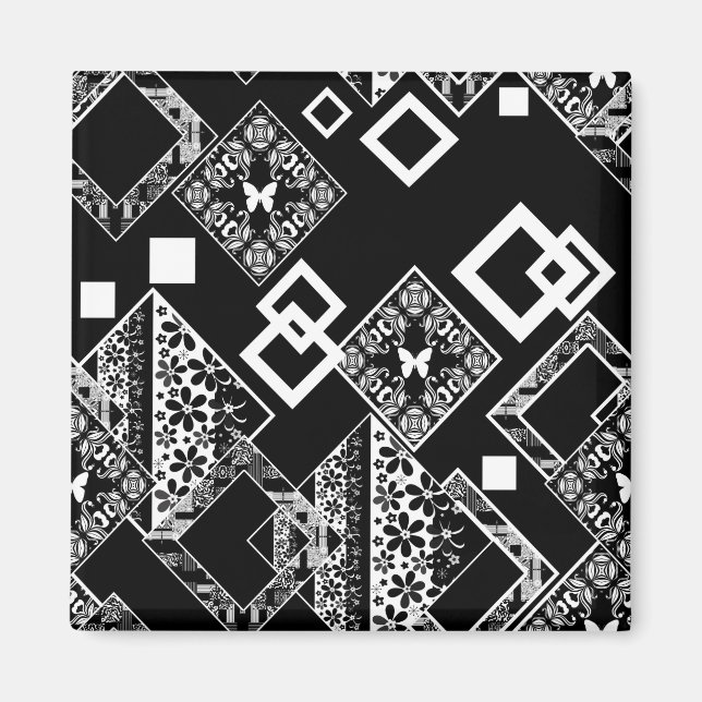 Imán Patrón de decoración ornamental moderno abstracto  (Frente)