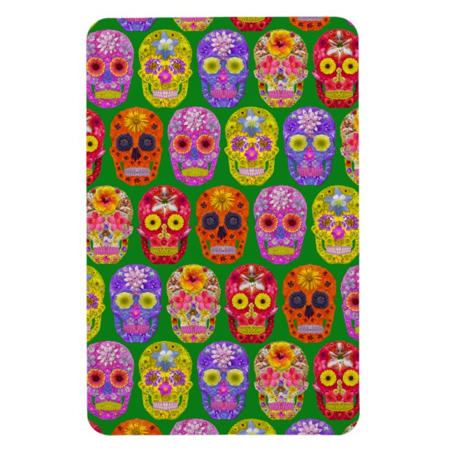 Imán Patrón de descompresión de flores 2018 (Vertical)