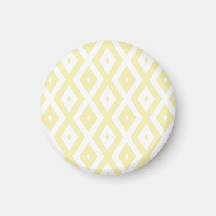 Imán Patrón de diamante amarillo y blanco pálido