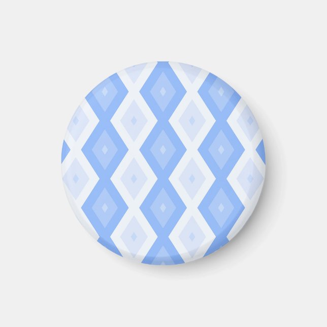 Imán Patrón de diamante azul pálido (Frente)