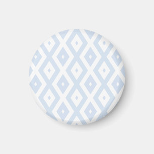 Imán Patrón de diamante blanco y azul pálido