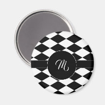 Patrón de diamante blanco y negro