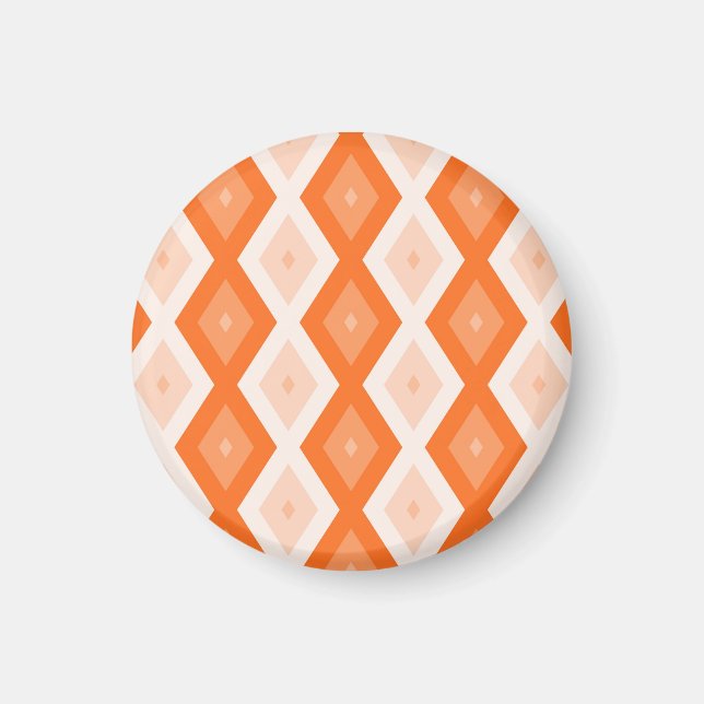 Imán patrón de diamante naranja (Frente)