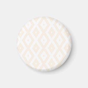 Imán Patrón de diamantes beige y blanco