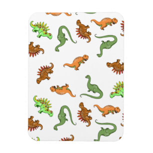 Imán Patrón de dinosaurio lindo