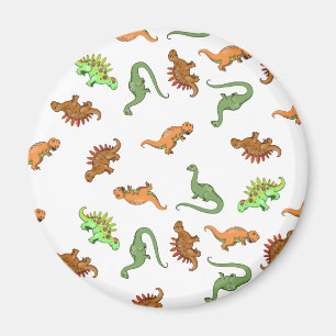 Imán Patrón de dinosaurio lindo