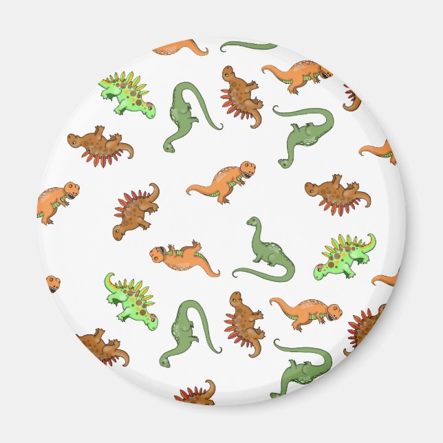 Imán Patrón de dinosaurio lindo (Frente)