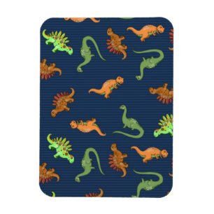 Imán Patrón de dinosaurios lindos