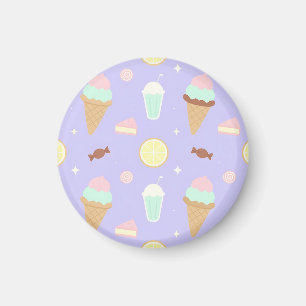 Imán Patrón de dulces de helado Kawaii
