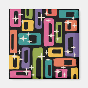 Imán Patrón de edad atómica abstracto del MCM retro