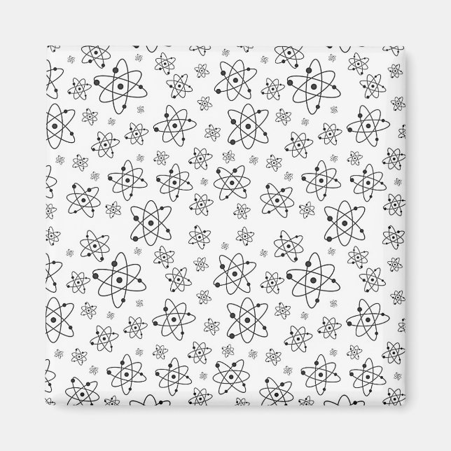 Imán Patrón de edad atómica retro de átomos (Frente)