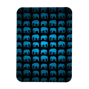 Imán Patrón de Elefante Azul