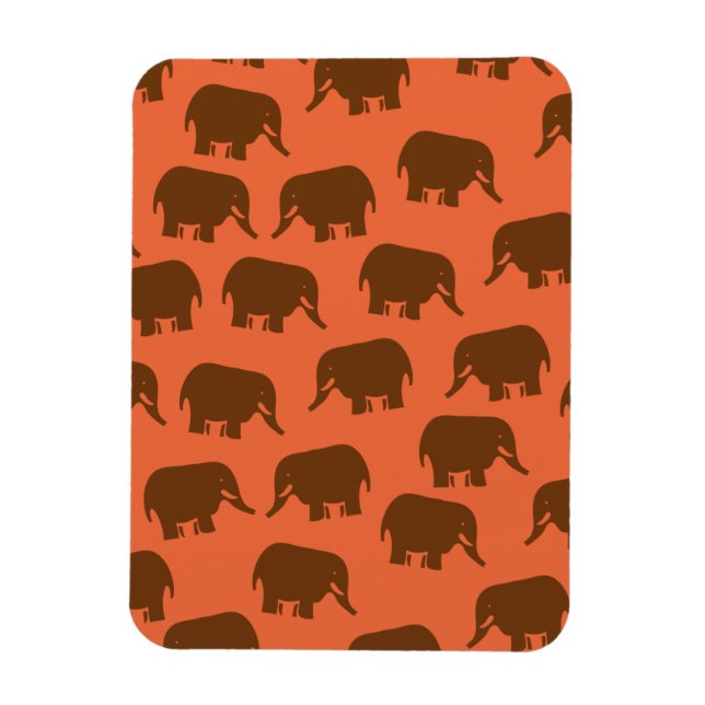 Imán Patrón de elefante indio (Vertical)