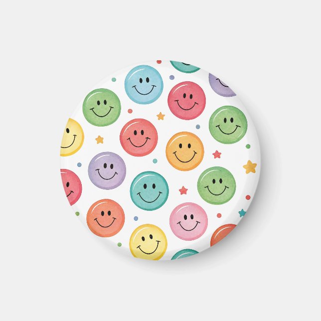 Imán Patrón de Emoji Sonriente (Frente)