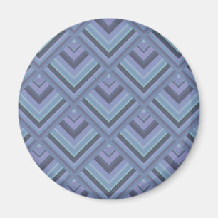 Imán Patrón de escala de franjas de color azul-gris