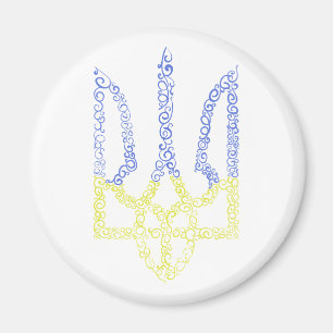 Imán Patrón de espiral de tridente de trízub del escudo