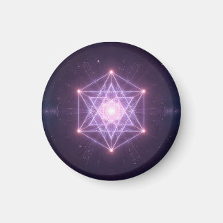 Imán Patrón de estrella de geometría sagrada luminosa