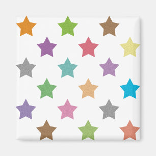 Imán Patrón de estrellas coloridas