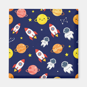 Imán Patrón de Explorador Espacial Adorable para Niños