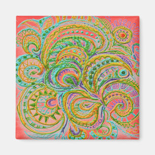 Imán Patrón de fantasía de arte folclórico