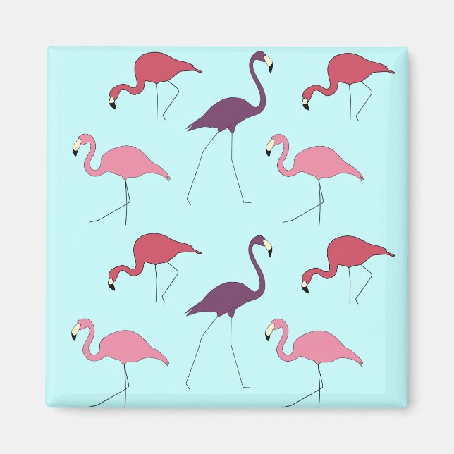 Imán Patrón de flamencos (Frente)