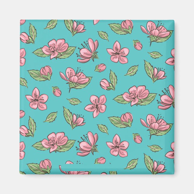 Imán Patrón de flor (Frente)