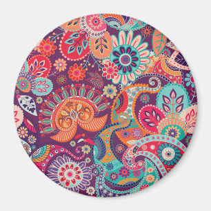Imán Patrón de flor de Moda hippy Boho MOD Bohemia