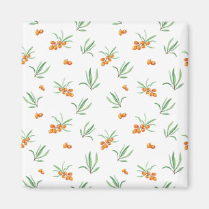 Imán Patrón de Flor Primavera Floral Cuadrado
