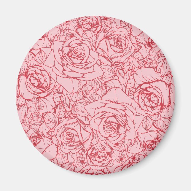 Imán Patrón de flores 14 (Frente)