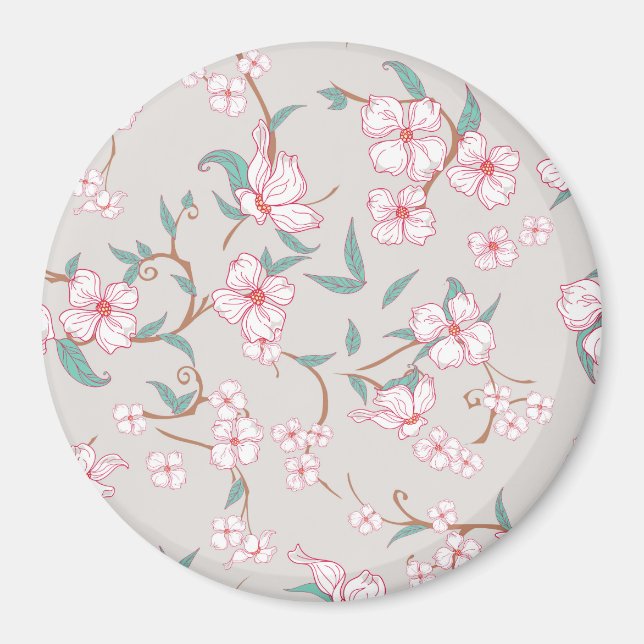 Imán Patrón de Flores Asombrosas (Frente)