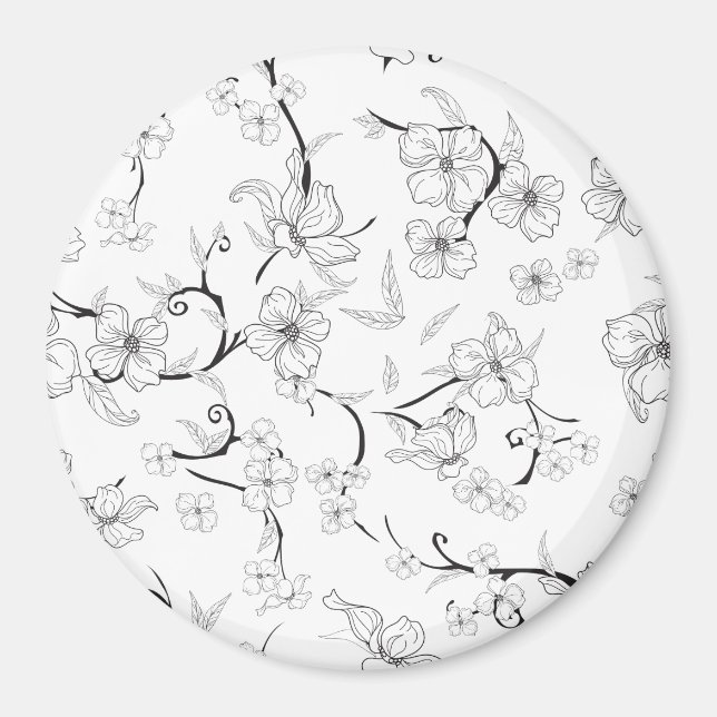 Imán Patrón de Flores Asombrosas 7 (Frente)