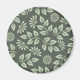 Imán Patrón de flores de primavera