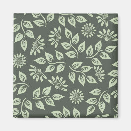 Imán Patrón de flores de primavera