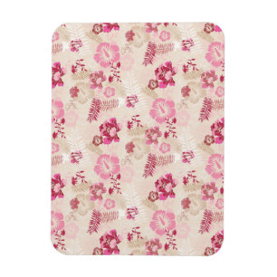 Imán Patrón de flores modernas rosadas finas zapatillas