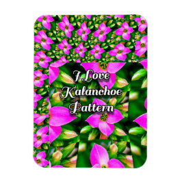 Imán Patrón de flores tropicales rosadas