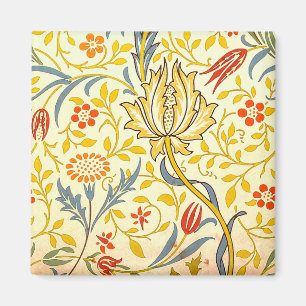 Imán Patrón de fondo de escritorio floral de William M