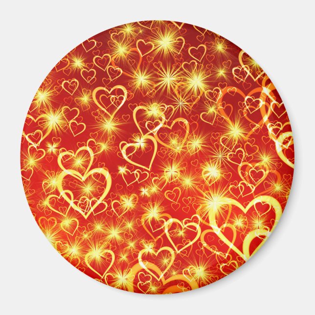 Imán Patrón de formas de corazón-25622 (Frente)