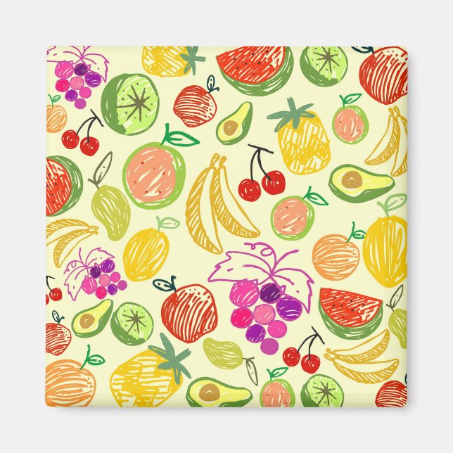 Imán Patrón de frutas (Frente)