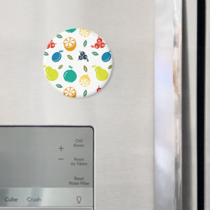 Imán Patrón de frutas, ciruela, Naranja, limón, pera, m