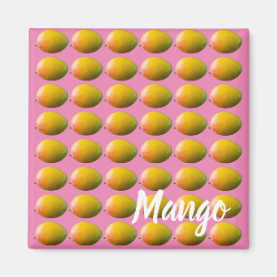 Imán Patrón de frutas de mango para vegetarianos y vega