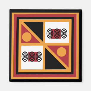 Imán Patrón de geometría tribal africana