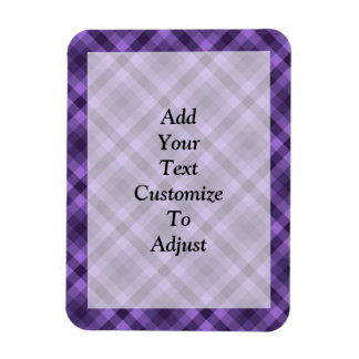Imán Patrón de gingham púrpura