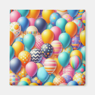 Imán Patrón de globos coloridos