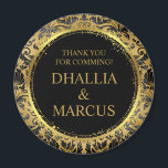 Imán Patrón De Gótico Negro Y Oro<br><div class="desc">Patrón De Gótico Negro Y Oro</div>