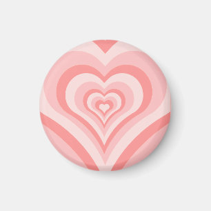Imán Patrón de gradiente de corazón rosa: amor femenino