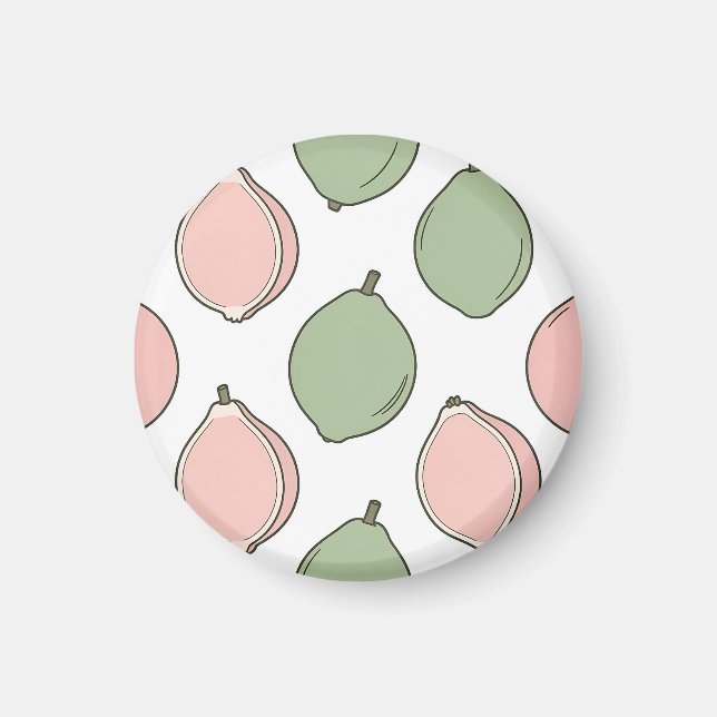 Imán Patrón de Guayaba Verde Rosa (Frente)