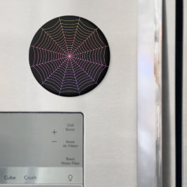 Imán Patrón de Halloween de naranja púrpura negro de te